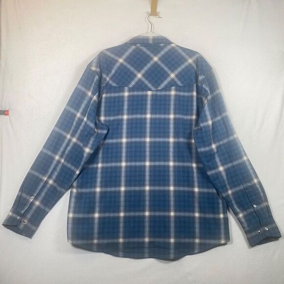 Simms Men’s Blue Plaid Flannel Shirt Long Sleeve Size XL TG Outdoor Fishing - Picture 2 of 14